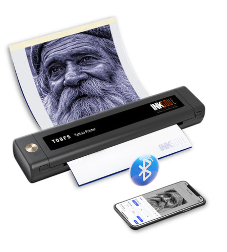 INKSOUL® T08FS Wireless Tattoo Transfer Stencil Printer-Can print shadows