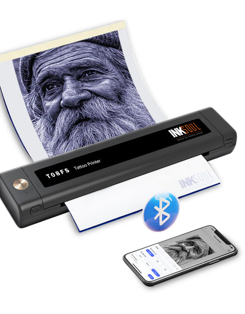 Load image into Gallery viewer, INKSOUL® T08FS Wireless Tattoo Transfer Stencil Printer-Can print shadows
