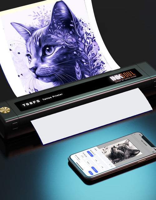 Load image into Gallery viewer, INKSOUL® T08FS Wireless Tattoo Transfer Stencil Printer-Can print shadows
