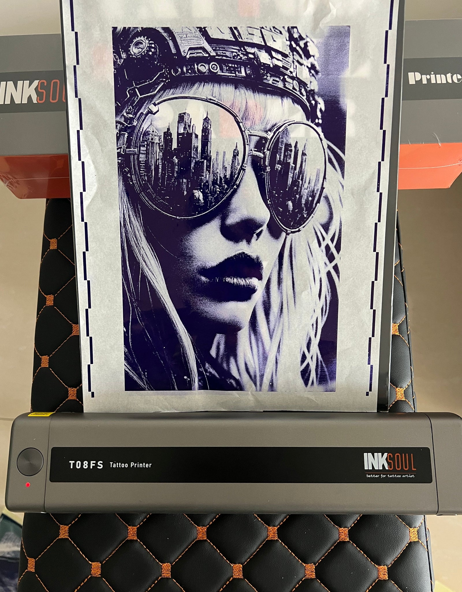 INKSOUL® T08FS Wireless Tattoo Transfer Stencil Printer-Can print shadows