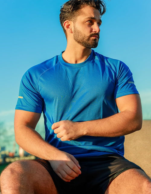 Load image into Gallery viewer, Men'S 1/3 Pack Workout Shirts Quick Dry Moisture Wicking Short Sleeve Mesh Athletic T-Shirts
