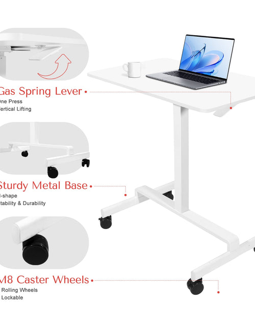 Load image into Gallery viewer, DeerRun® Adjustable Standing Desk - 31.5''L *18.9''W Large Rolling Laptop Desk for Treadmills
