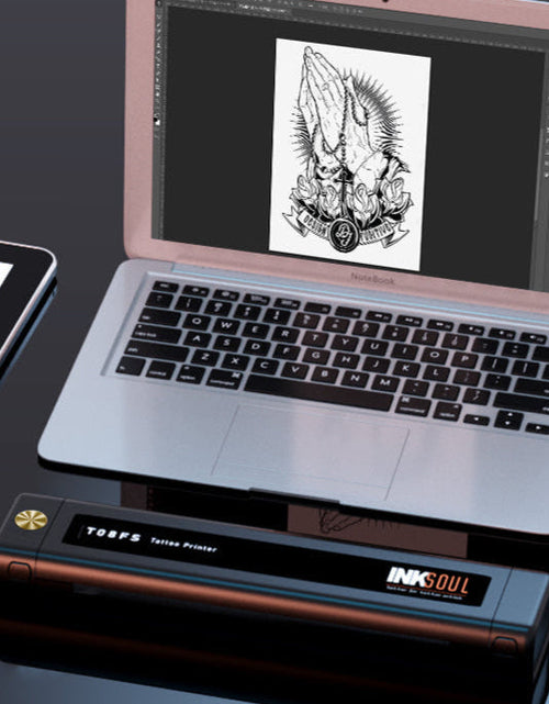 Load image into Gallery viewer, INKSOUL® T08FS Wireless Tattoo Transfer Stencil Printer-Can print shadows
