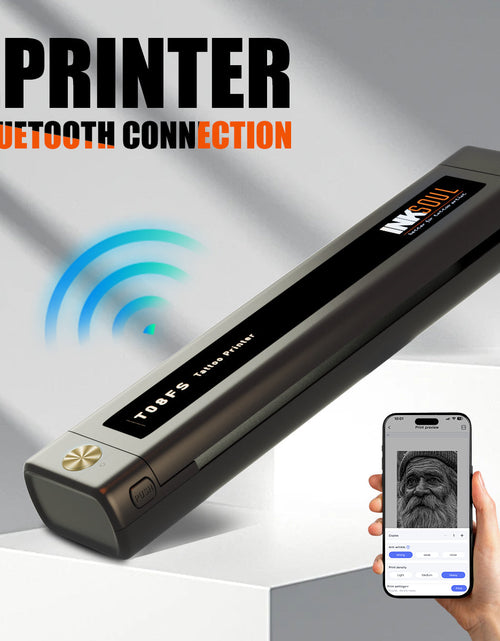 Load image into Gallery viewer, INKSOUL® T08FS Wireless Tattoo Transfer Stencil Printer-Can print shadows
