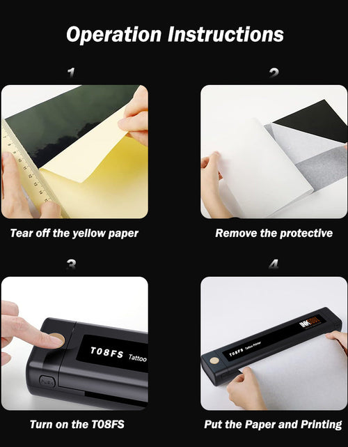 Load image into Gallery viewer, INKSOUL® T08FS Wireless Tattoo Transfer Stencil Printer-Can print shadows
