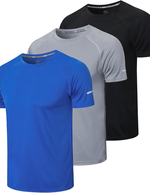 Load image into Gallery viewer, Men'S 1/3 Pack Workout Shirts Quick Dry Moisture Wicking Short Sleeve Mesh Athletic T-Shirts
