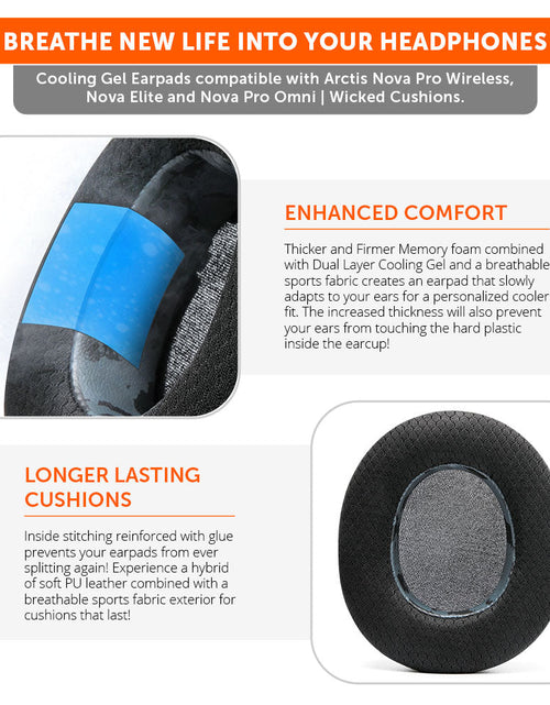 Load image into Gallery viewer, Arctis Nova Pro Wireless, Nova Elite &amp; Nova Pro Omni Earpads - WC FreeZe Cooling Gel
