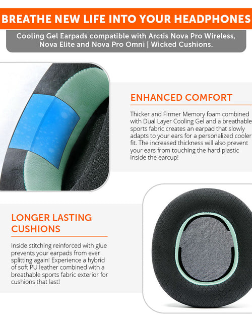Load image into Gallery viewer, Arctis Nova Pro Wireless, Nova Elite &amp; Nova Pro Omni Earpads - WC FreeZe Cooling Gel
