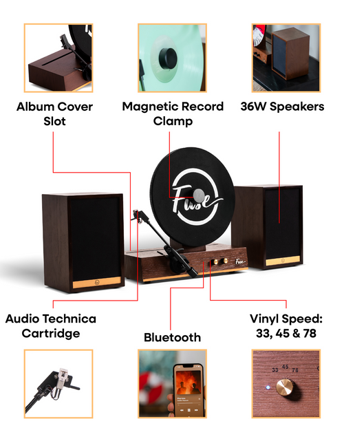 Load image into Gallery viewer, Fuse Audio GLD Vertical Vinyl Record Player
